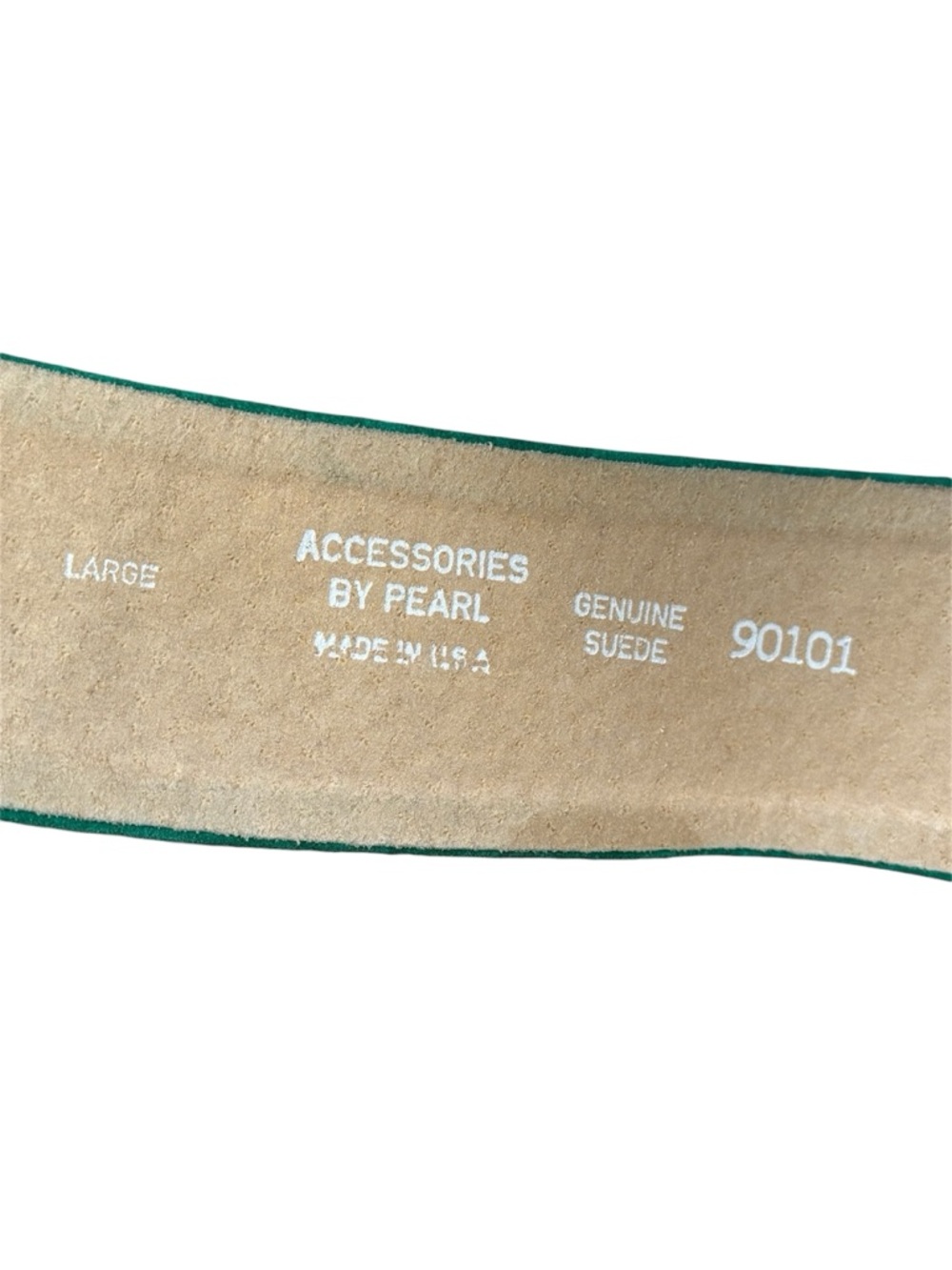 Accessories by Pearl Brass and Suede Wide Belt in Emerald Green - Picture 6 of 10